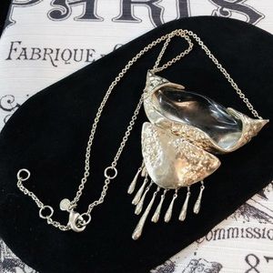 Alexis Bittar Clear Lucite
Gold Tone Pendant Necklace
16-18". New with tag